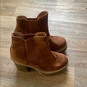 Brown Suede Ankle Boots